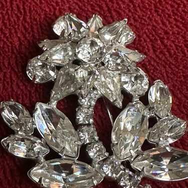 Weiss Rhinestone Flower Brooch Bloomers and Frocks